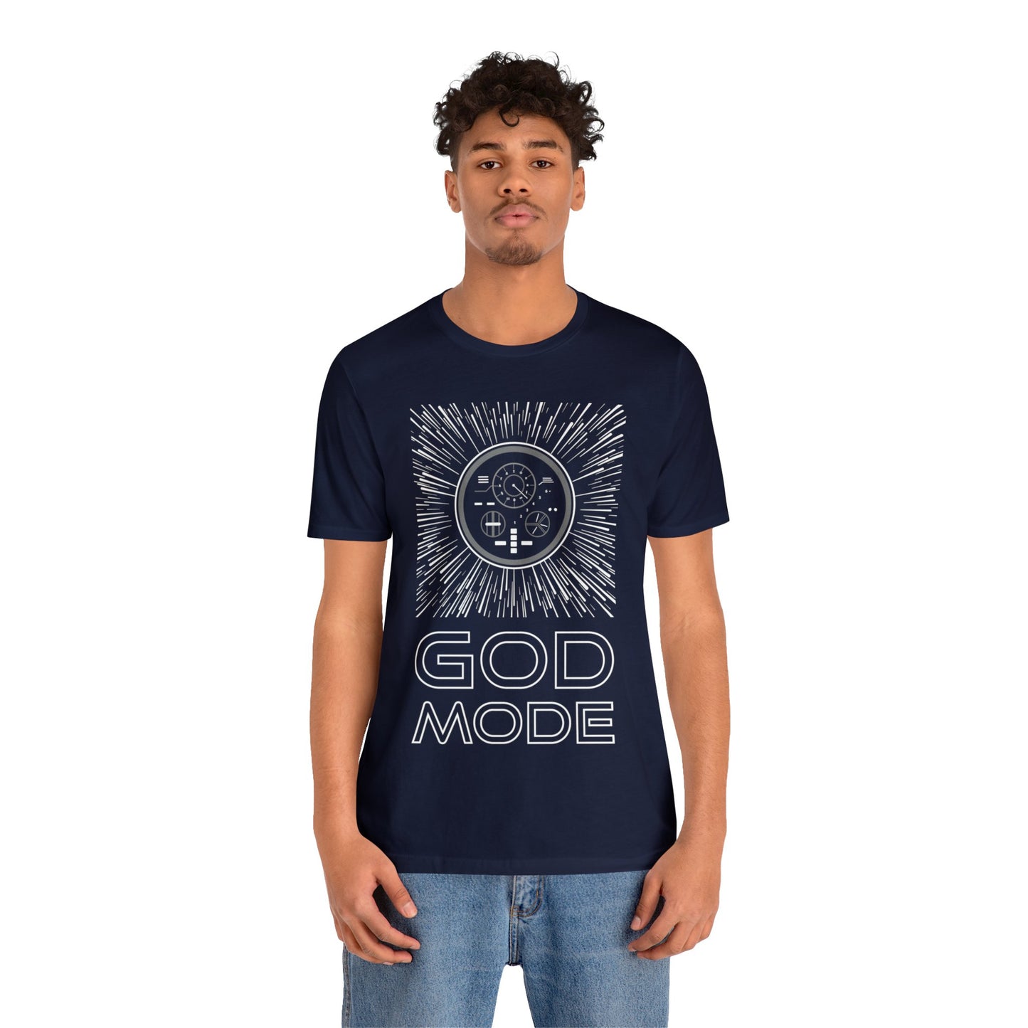 Unleash the cosmos with our 'GOD MODE' Navy T-Shirt from the TEQNEON Spacecraft collection. Dive into the depths of intergalactic style with a mesmerizing hyperspace design that sets you on an epic journey through the stars. Elevate your wardrobe with this cosmic masterpiece, where fashion meets the future. Visit the TEQNEON Spacecraft collection and redefine your style beyond the boundaries of space and time.
