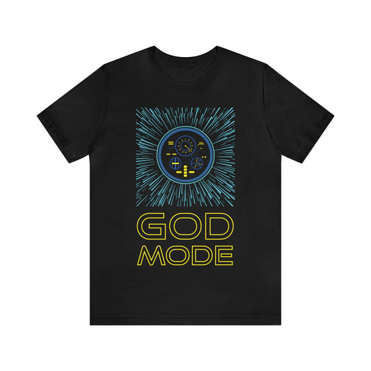 Unleash the cosmos with our 'GOD MODE' Black T-Shirt from the TEQNEON Spacecraft collection. Dive into the depths of intergalactic style with a mesmerizing hyperspace design that sets you on an epic journey through the stars. Elevate your wardrobe with this cosmic masterpiece, where fashion meets the future. Visit the TEQNEON Spacecraft collection and redefine your style beyond the boundaries of space and time.
