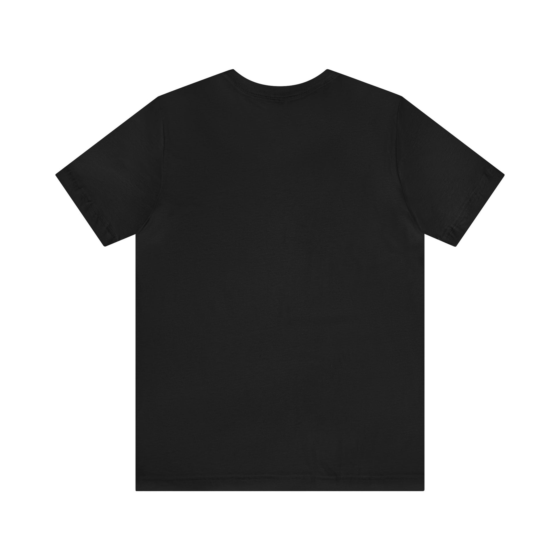 black tshirt blank rear view