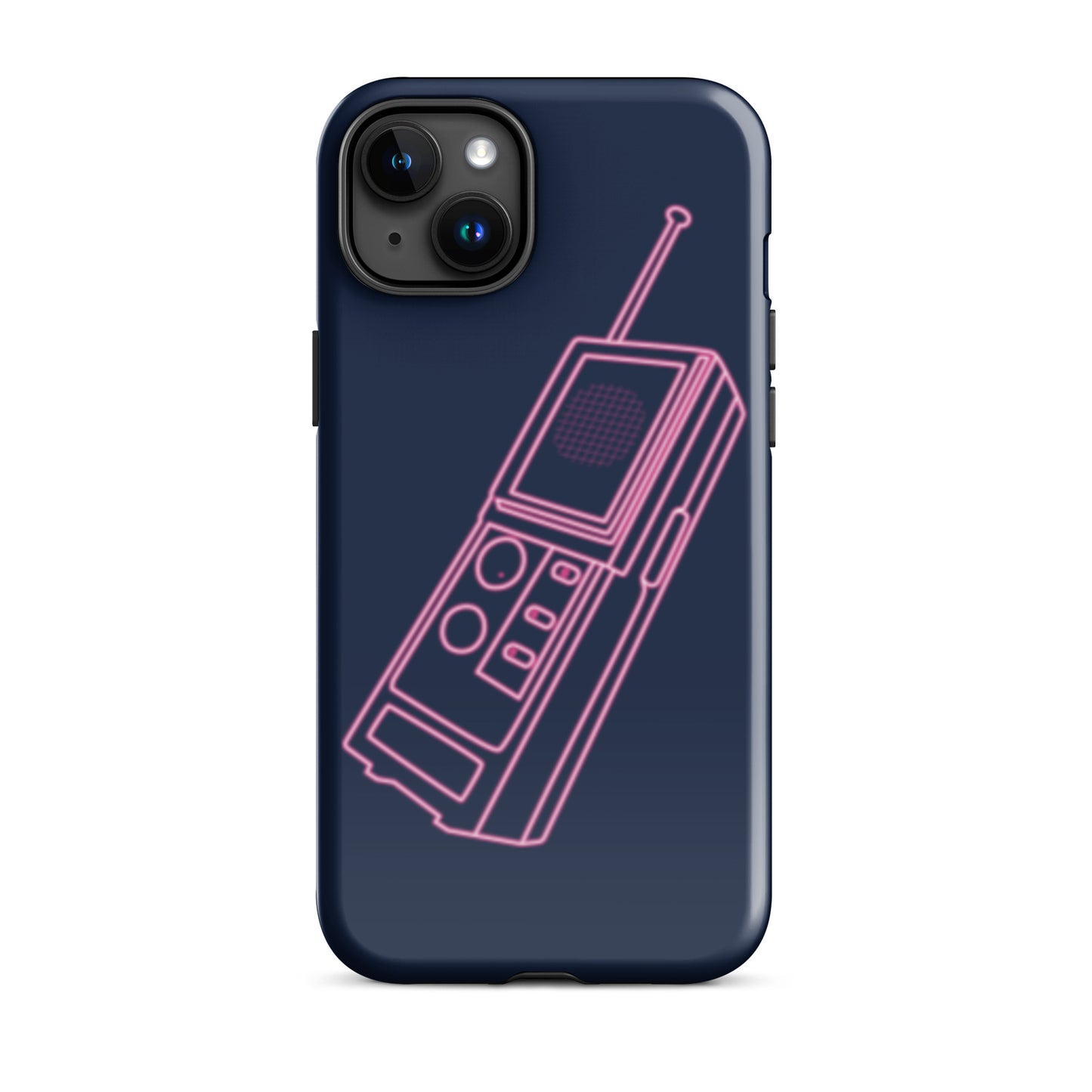 Elevate your iPhone's style with our Navy Blue Tough iPhone Case featuring a Retro WALKIE TALKIE neon graphic design. This sleek case offers durable protection against scratches and drops, keeping your device safe while making a statement. Designed for compatibility with various iPhone models, it's the perfect blend of style and toughness. Upgrade your iPhone's look and safeguard it with our Navy Blue Tough iPhone Case today!
