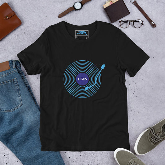 Get in tune with the vintage vibe – our 'TQN' logo-emblazoned tee celebrates the timeless allure of vinyl. Perfect for music enthusiasts and collectors alike, this tee adds a touch of retro flair to your wardrobe. Embrace the groove and let your style speak volumes.Taken from the TEQNEON Music Box and Retro Technology collections.